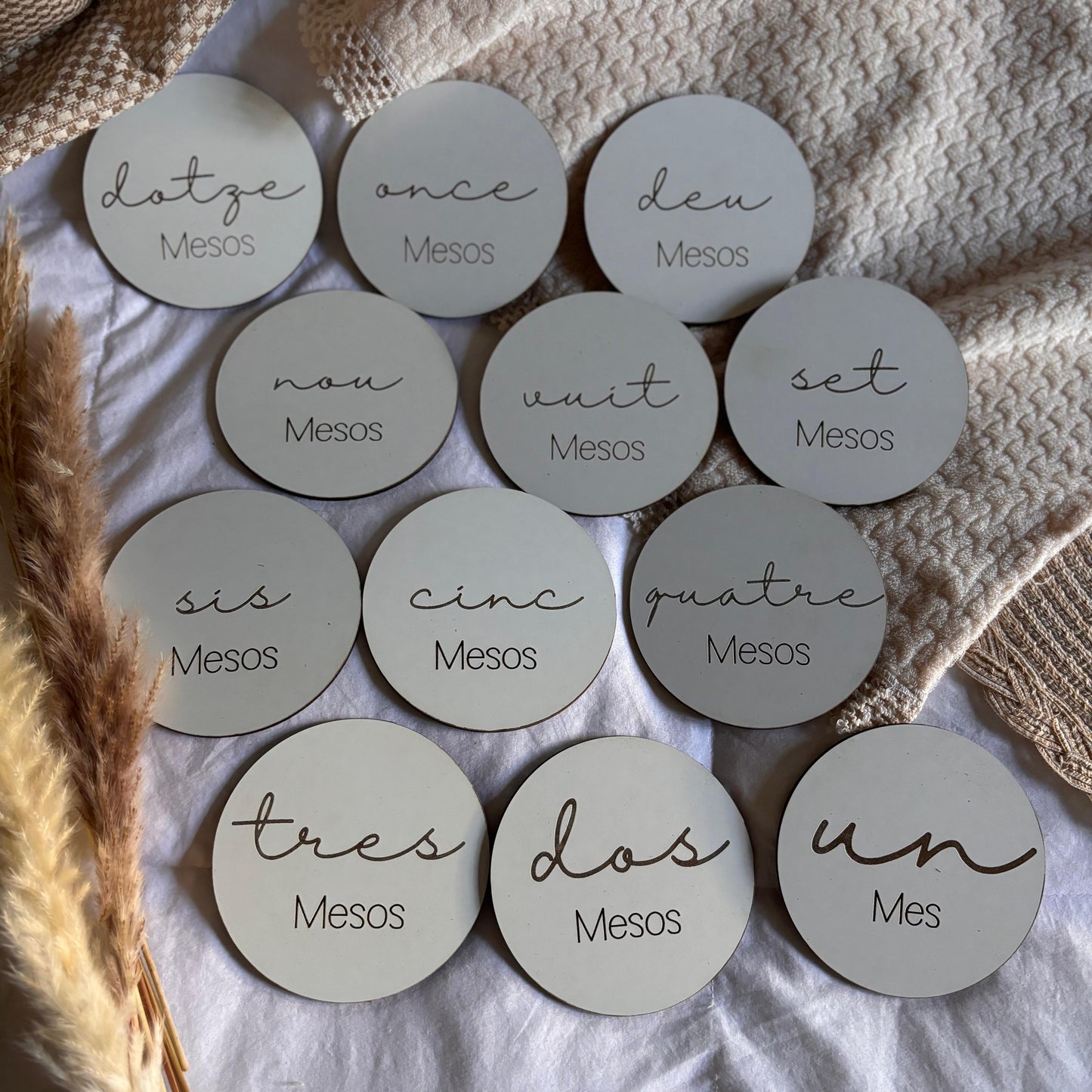 Plaquitas "Nieve" CumpleMes