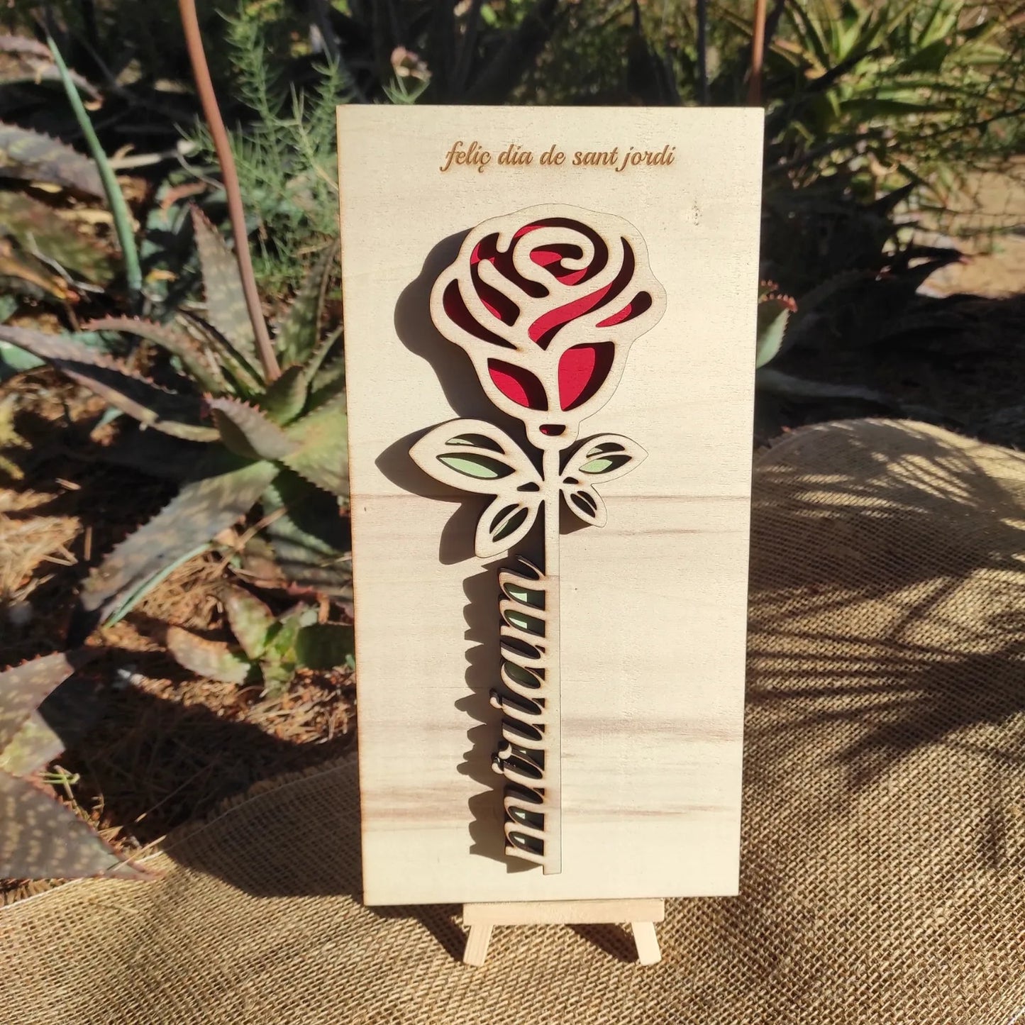 Eternal Wood Rose: Your Immortalized Message