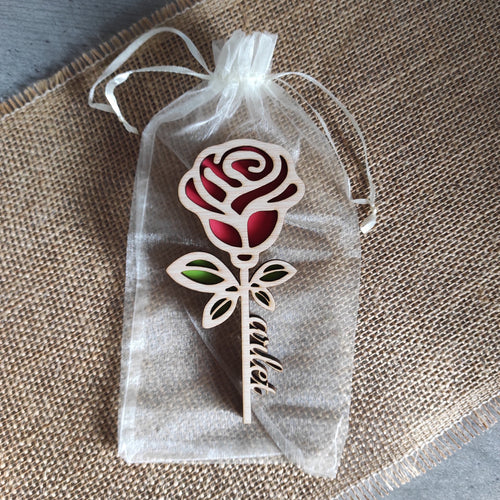 Personalized Wooden Rose: Eternal Love that Never Fades