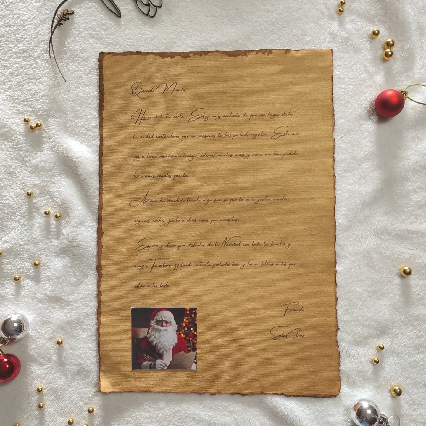 Carta de Papá Noel o Los Reyes Magos